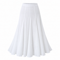 FLORA Women's Off-White Lana Tiered Eyelet Lace Midi Skirt