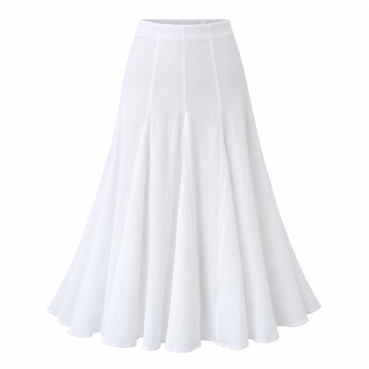 FLORA Women's Off-White Lana Tiered Eyelet Lace Midi Skirt
