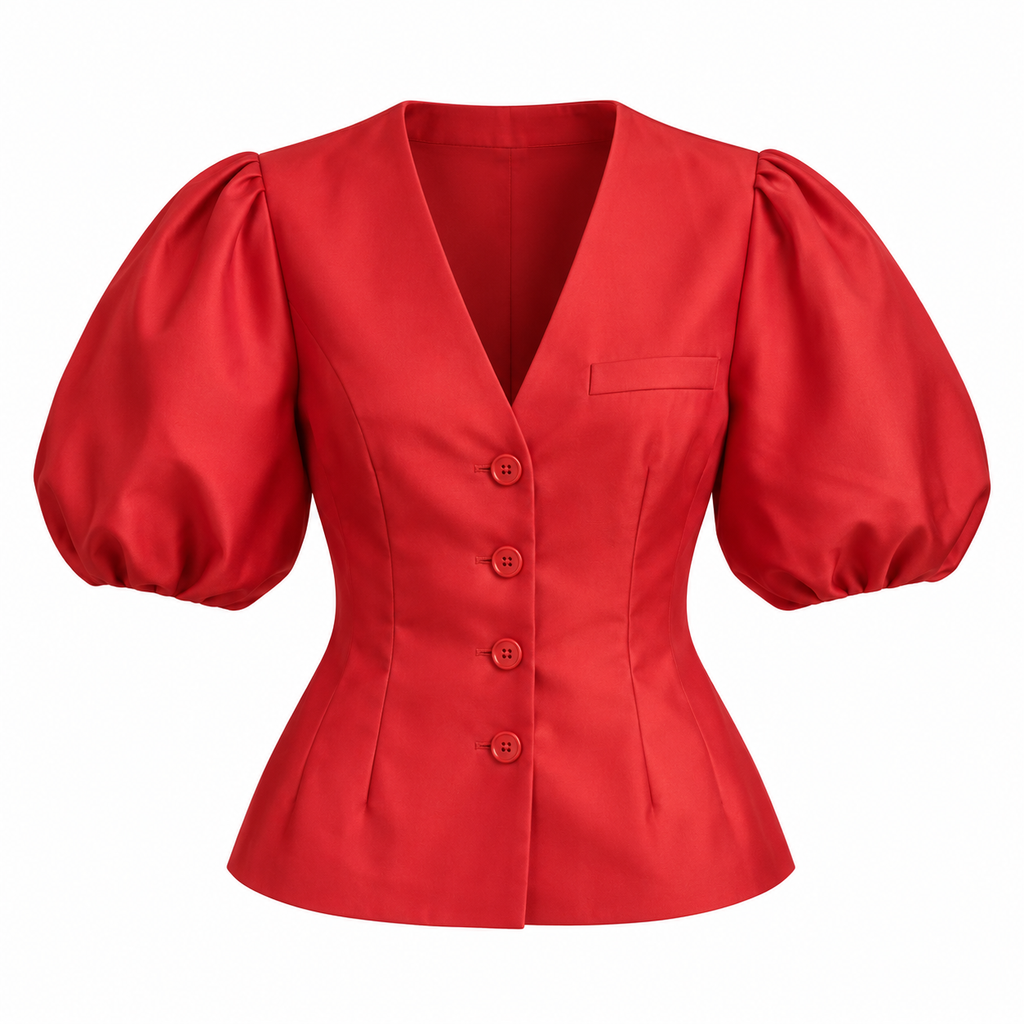 FLORA Women's Cream Fairfax Tie Front Peplum Top