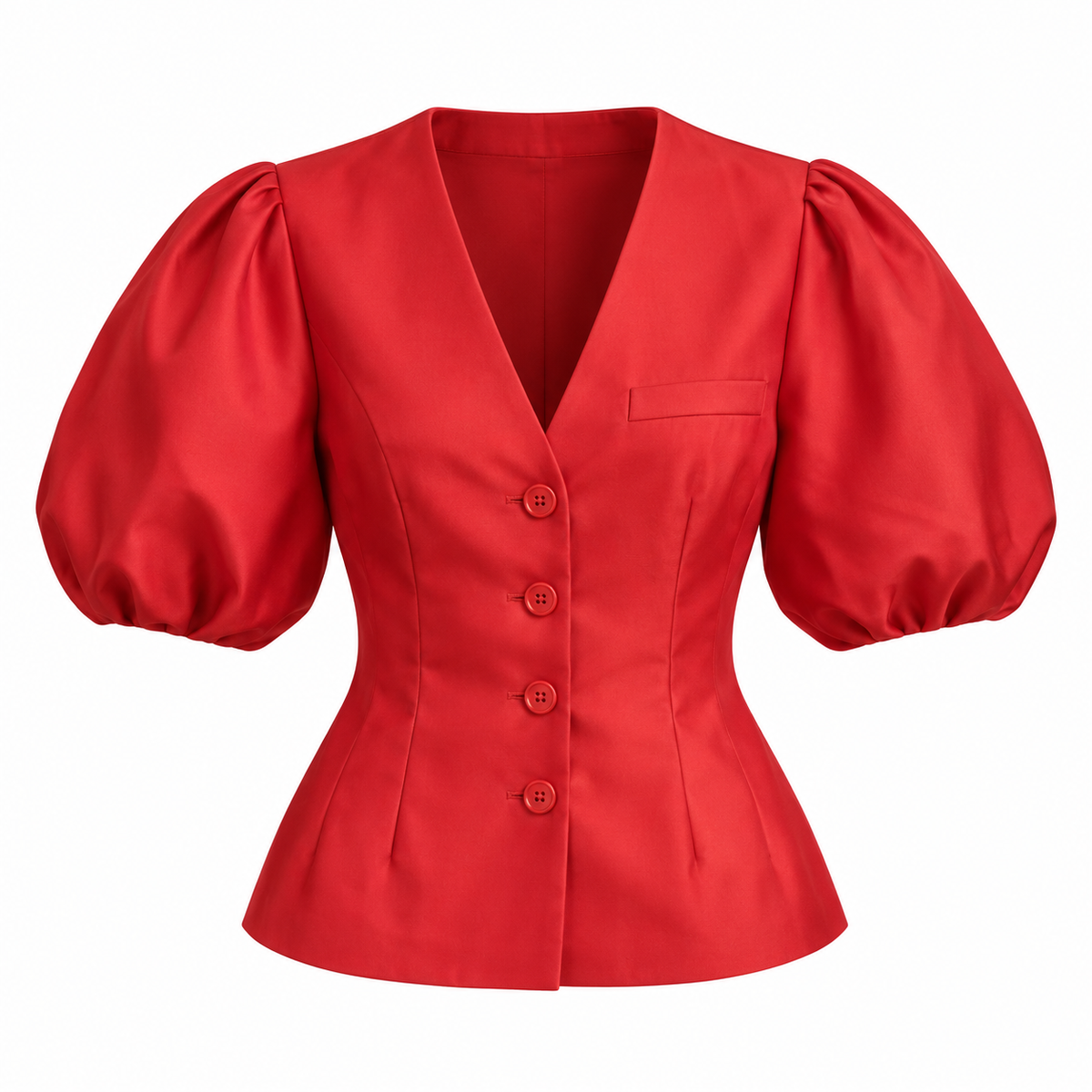 FLORA Women's Cream Fairfax Tie Front Peplum Top