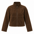 FLORA Women's Brown Jessalynn Faux Suede Zip Jacket
