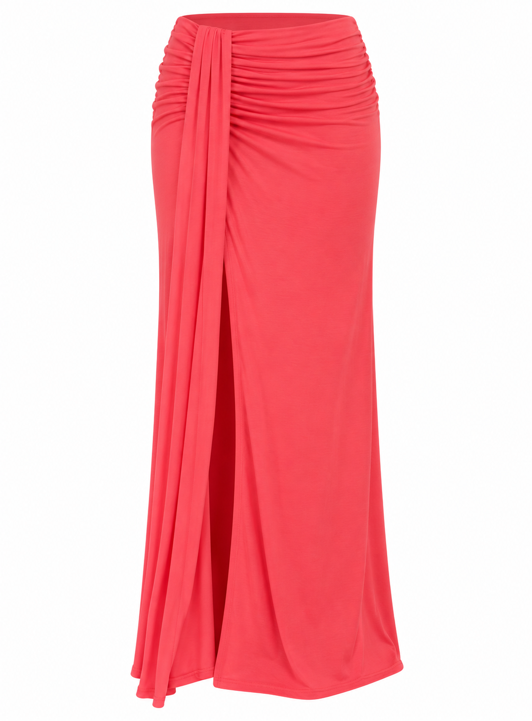 AMÉLIE Women's Black Keerah Ruched High Waist Maxi Skirt