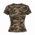 VALENTIN Women's Camo Green Clubhouse Relaxed Graphic Tee