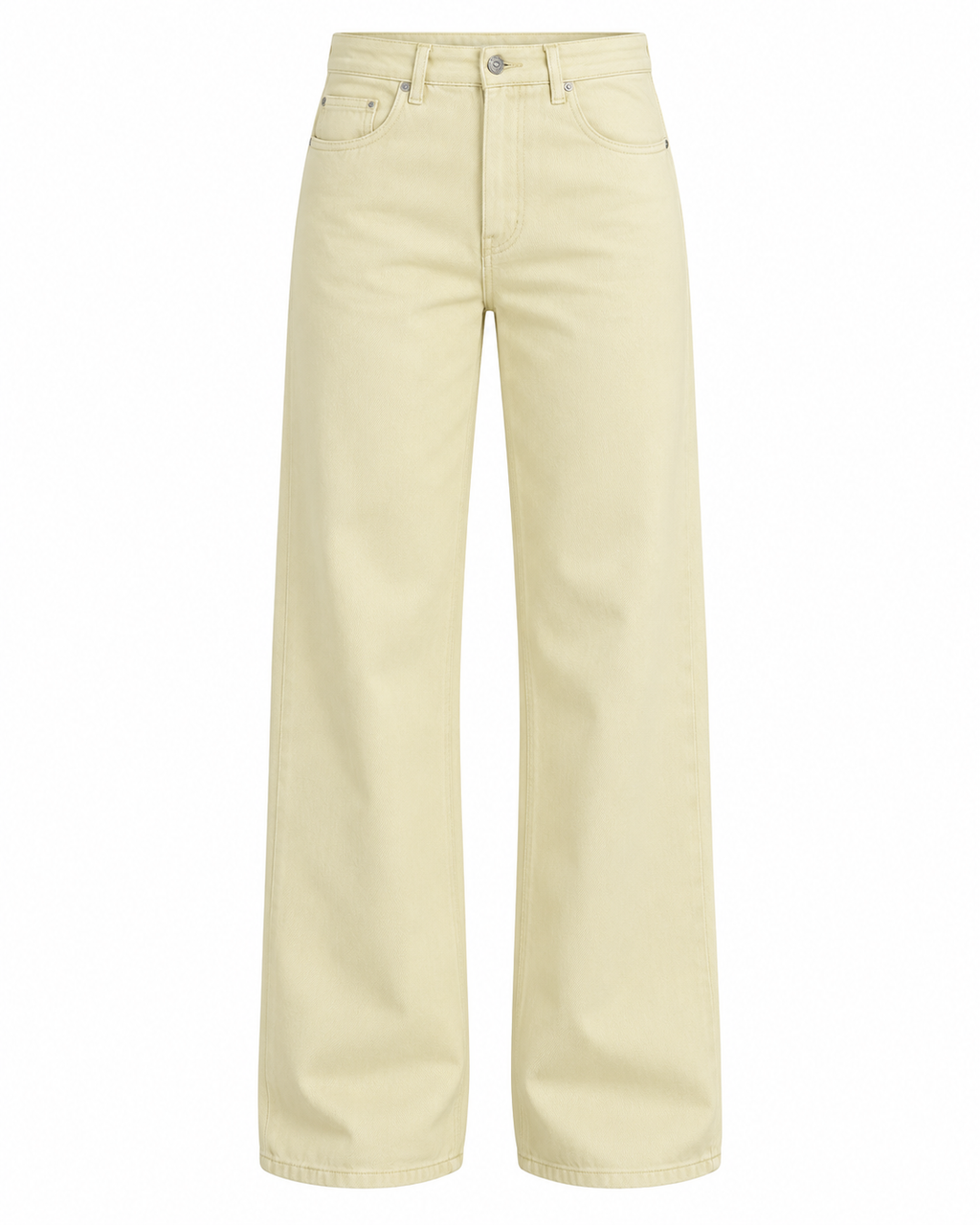ISADORA Women's Lemon Yellow Totti Low Rise Wide Leg Jeans