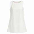 FLORA Women's Cream Fairfax Tie Front Puff Sleeve Mini Dress