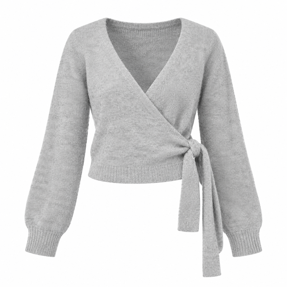 AMÉLIE Women's Chocolate Brown Tonee Wrap Knit Cardigan