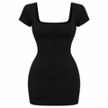 VALENTINA Women's Black Seersucker Strapless Mini Tube Dress