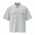 VALENTIN Men's Silver Birch Devon Short Sleeve Button Up Shirt