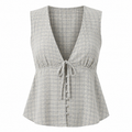 FLORA Women's Silver Birch Dahlia Devon Crochet Hollow-Out Vest Top