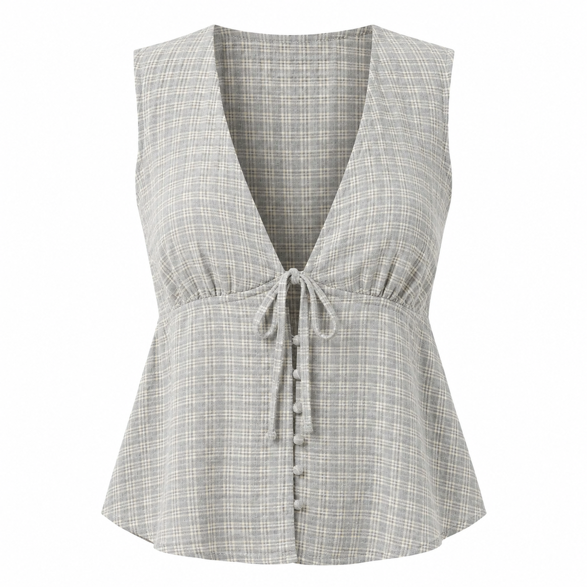 FLORA Women's Silver Birch Dahlia Devon Crochet Hollow-Out Vest Top