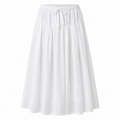 FLORA Women's White Marlow Blanc Tiered Ruffle Midi Skirt