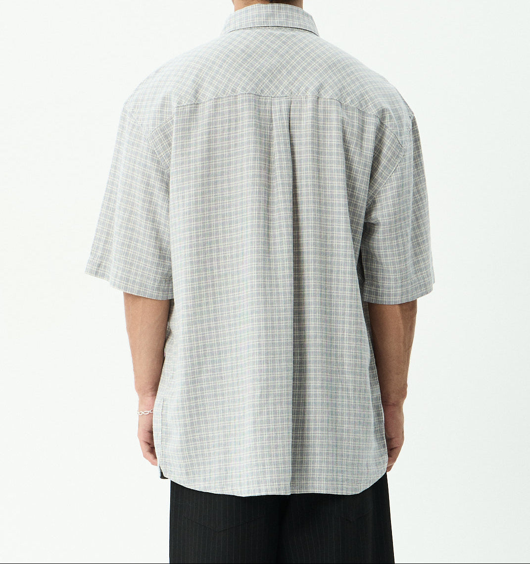 VALENTIN Men's Silver Birch Devon Short Sleeve Button Up Shirt