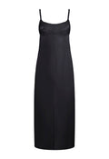 CELESTE Women's Noir Black Electra Asymmetric Cutout Midi Dress