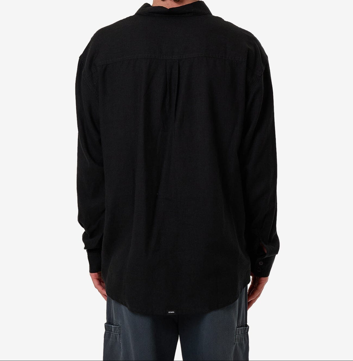 ALEXANDRE Men's Black Hemp Thrills Oversized Long Sleeve Shirt