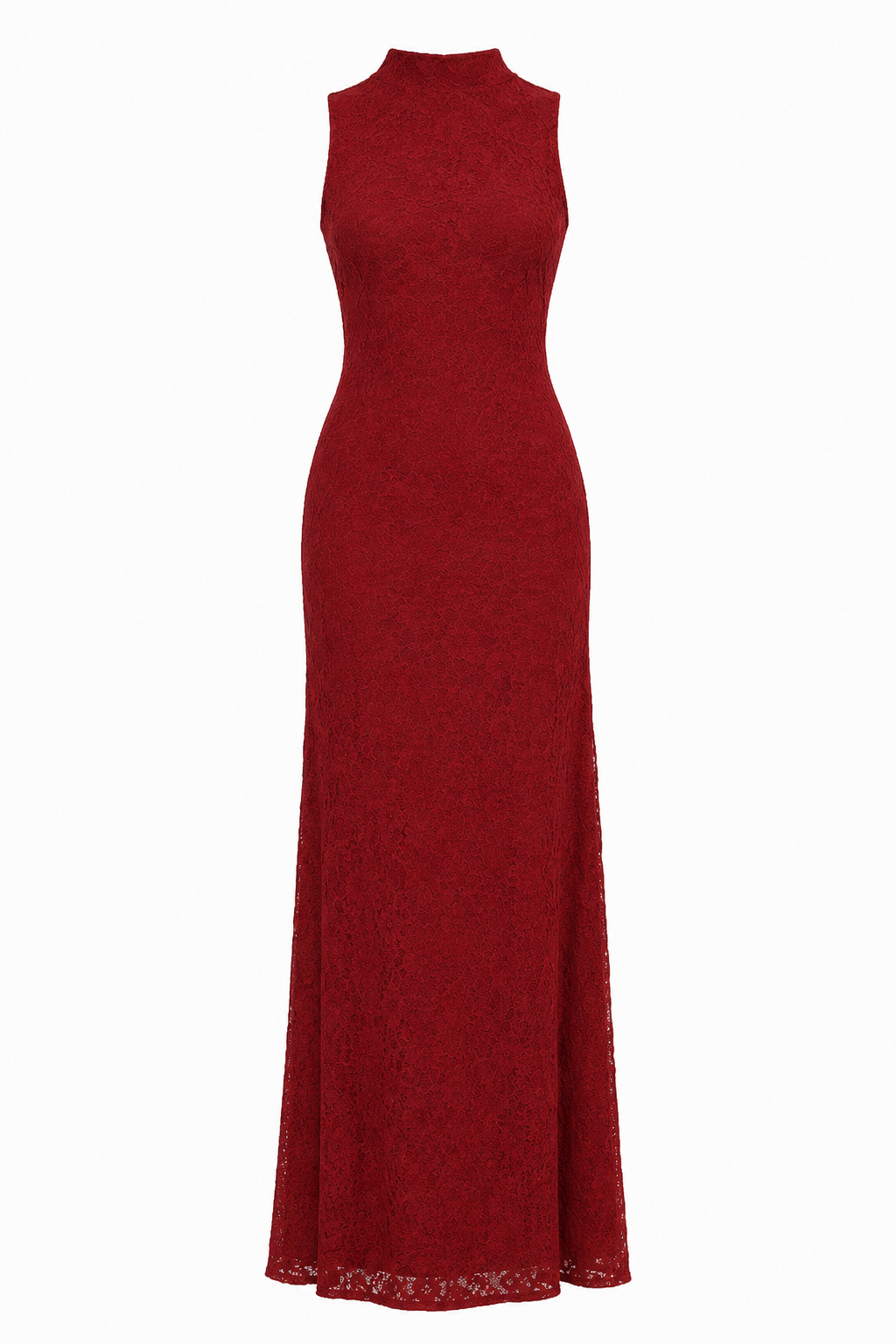 CLARA Women's Cabernet Red Cowl Neck Satin Slip Maxi Dress