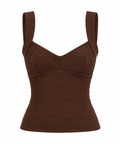 ABIGAIL Women's Brown Tiered Bandage Bustier Top