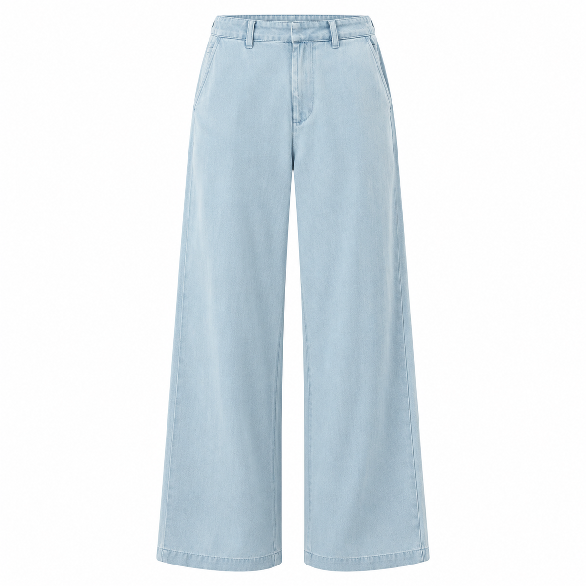 VALENTINA Women's Light Blue Martu Chambray Wide Leg Pants