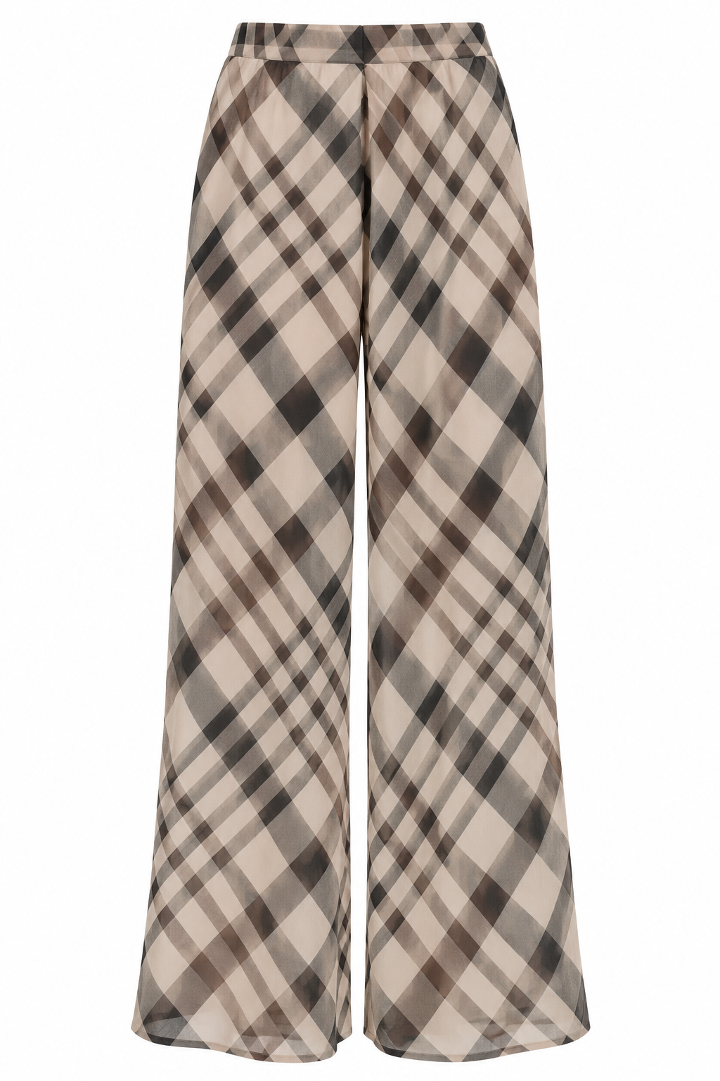 CELESTE Women's Claudie Print Remi Sheer Wide Leg Pants