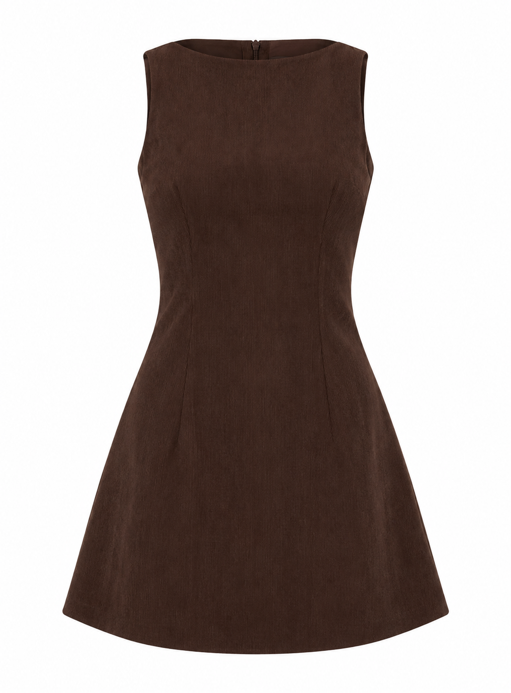 CELESTE Women's Chocolate Brown Alfalfa Ribbed Mini Dress