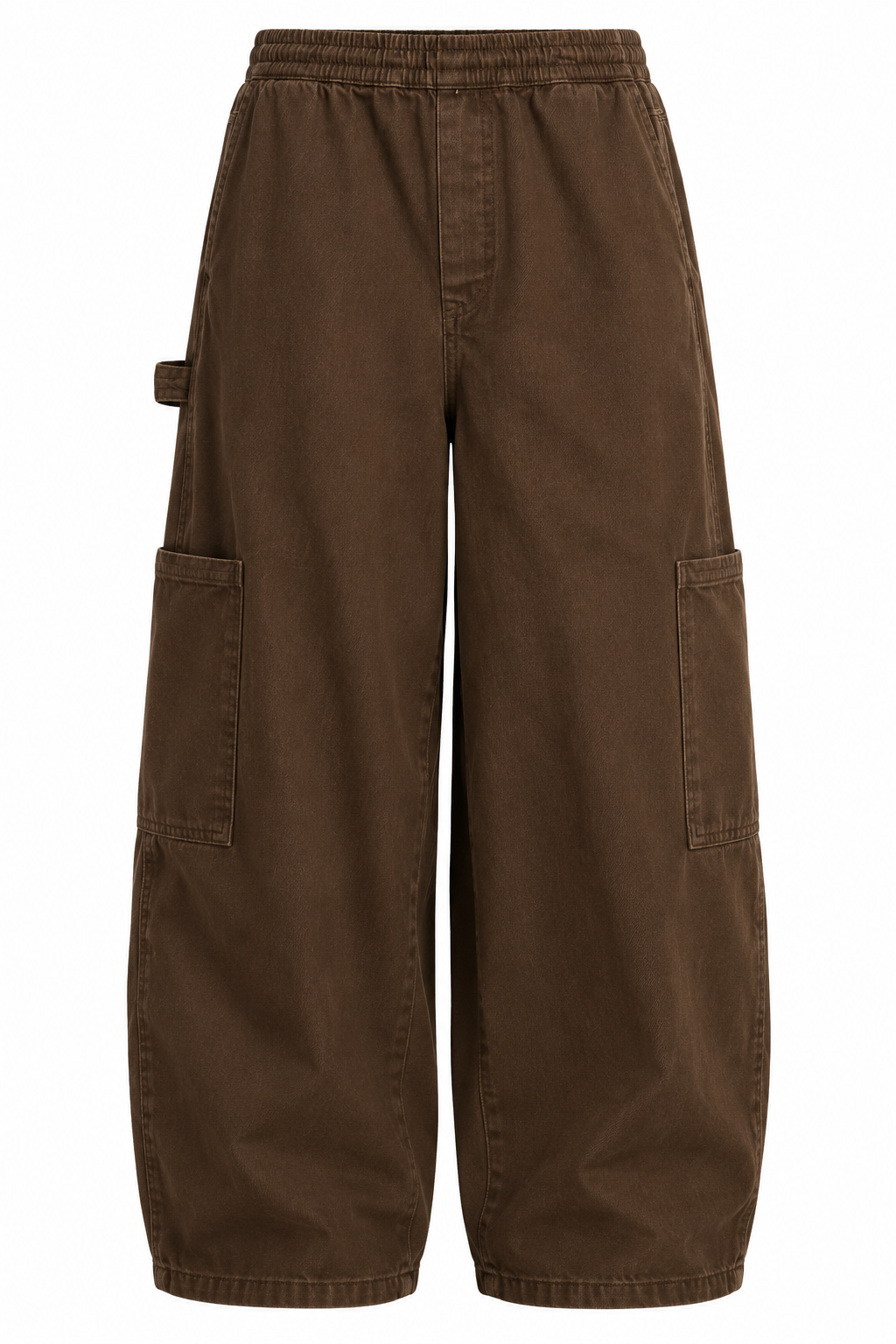 MARGARET Women's Chocolate Canvas Wide Leg Meals Chef Pant