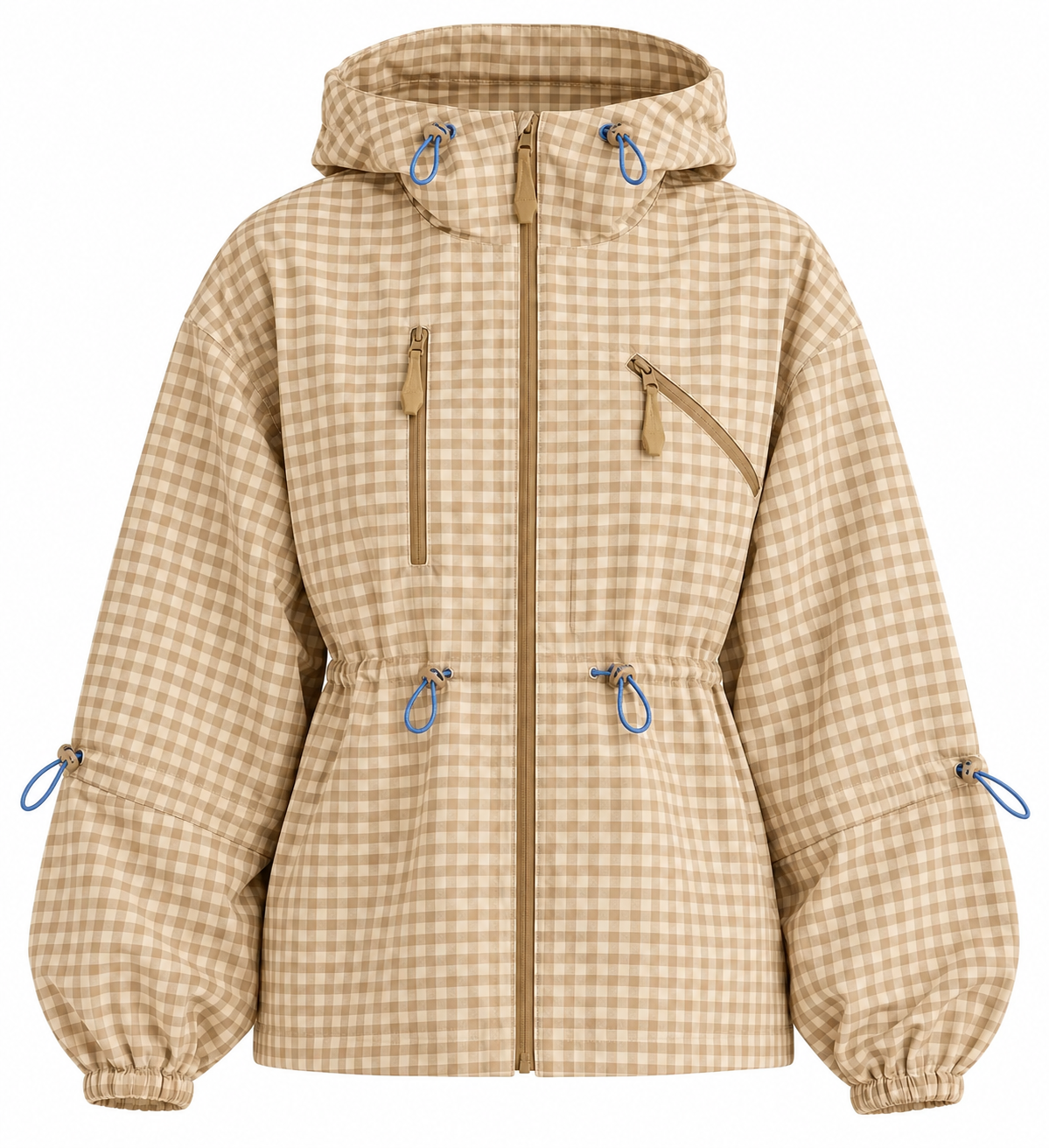 BEATRICE Women's Gingham Waterproof Matilda Raincoat