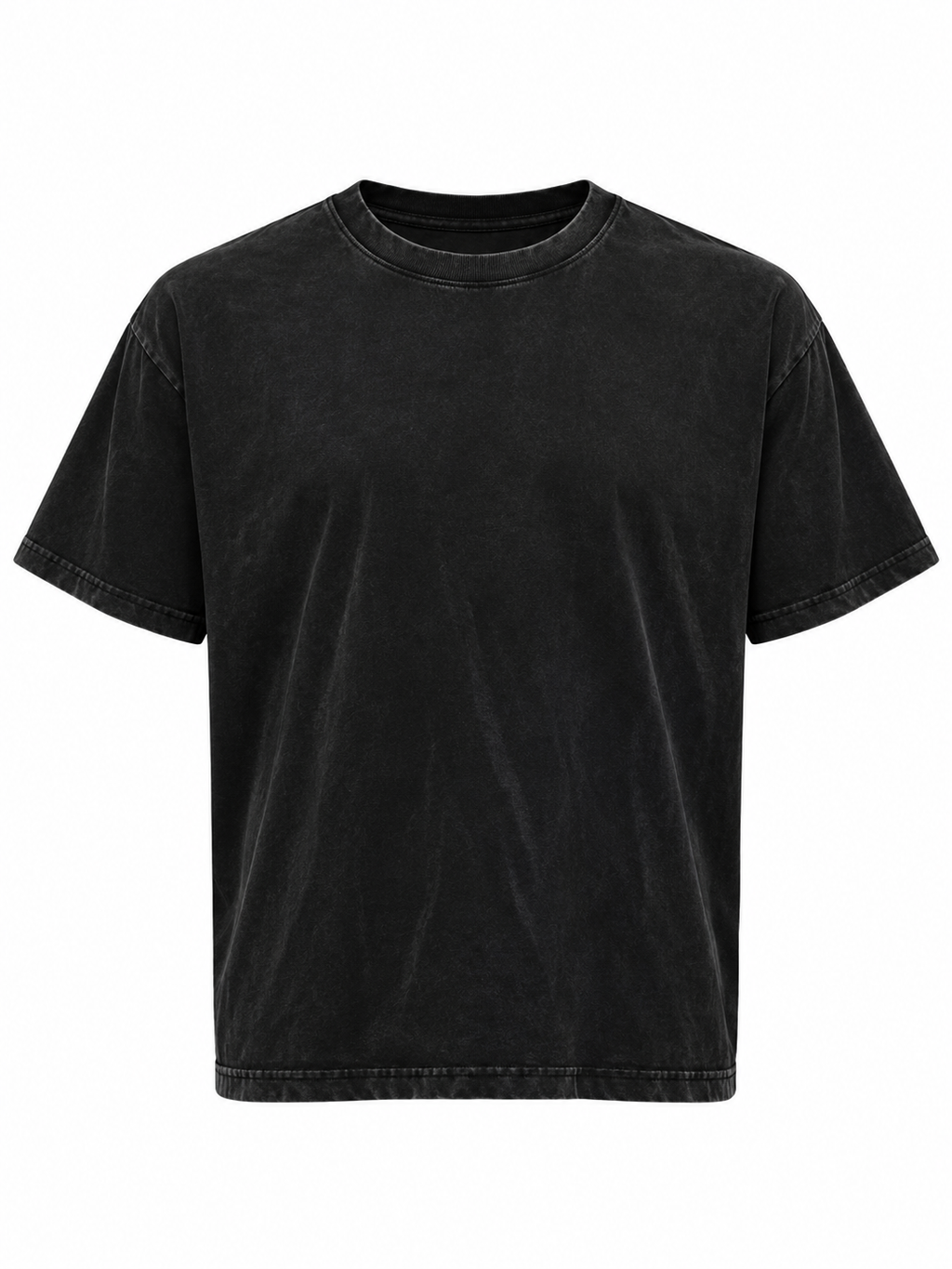 ALEXANDRE Men's Dark Faded Splatter Natural Occurrence Cropped Tee