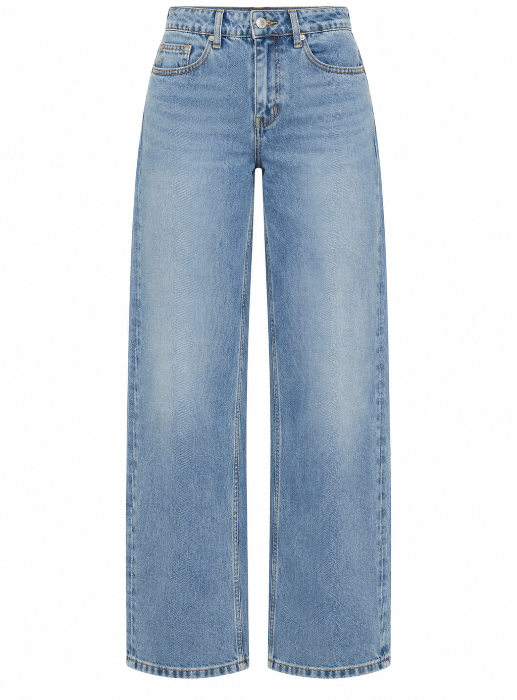 VALENTINA Women's Light Vintage Tidal Wave Low Rise Straight Jeans