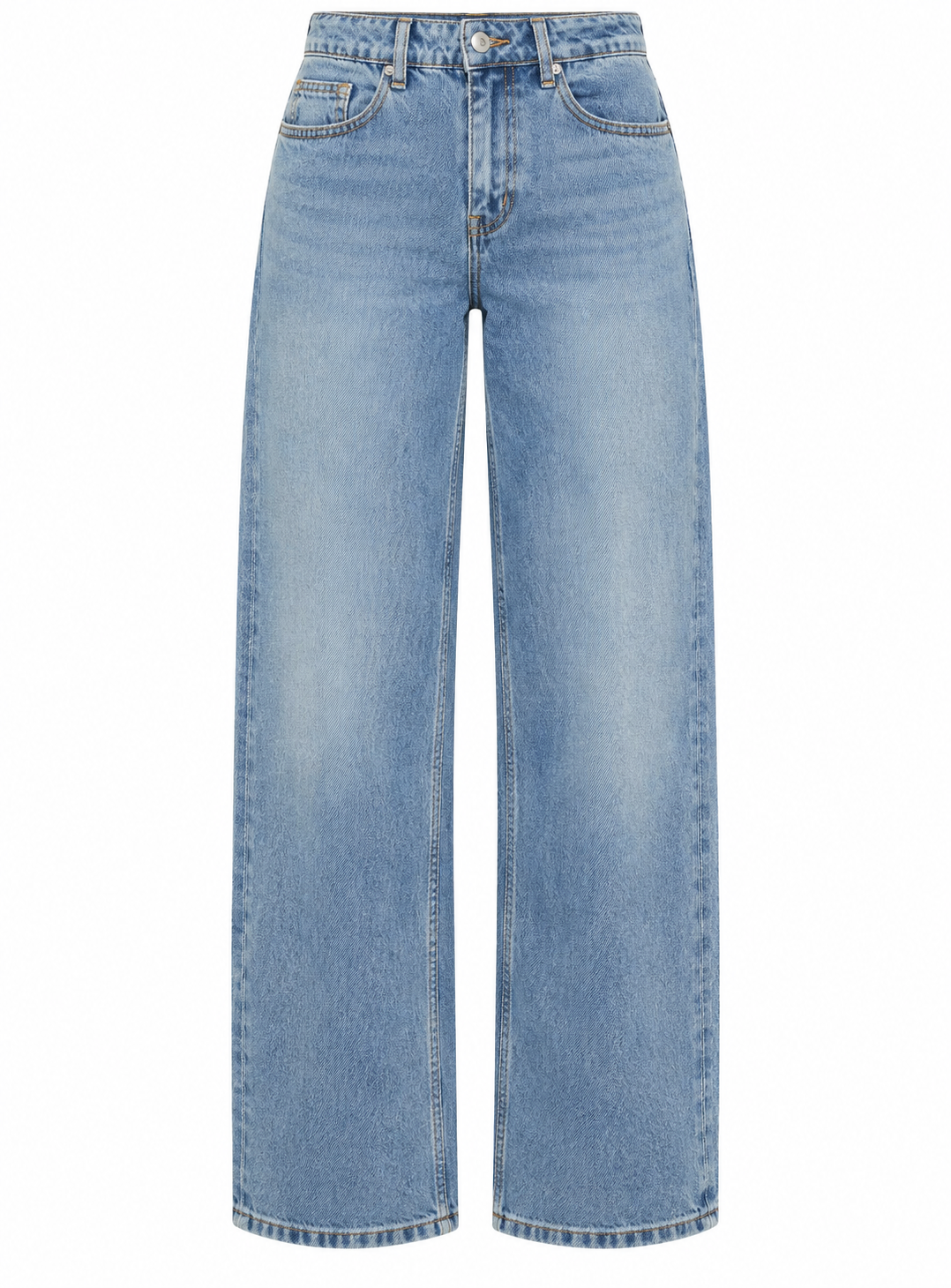 VALENTINA Women's Light Vintage Tidal Wave Low Rise Straight Jeans