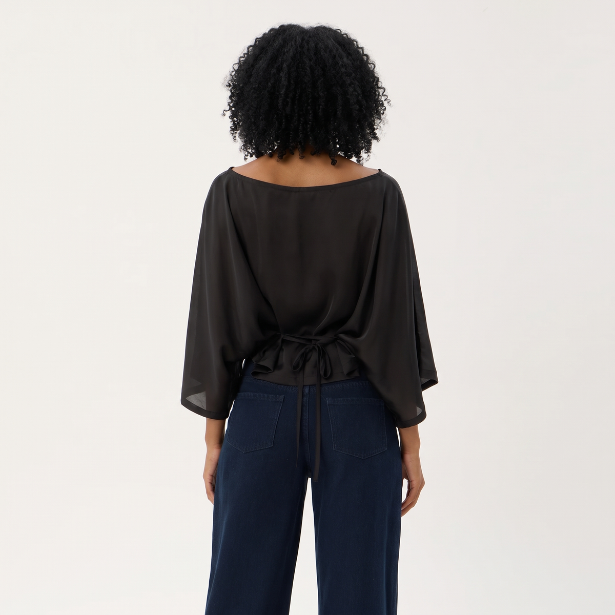 CAMILLA Women's Black Ari Batwing Short Sleeve Top