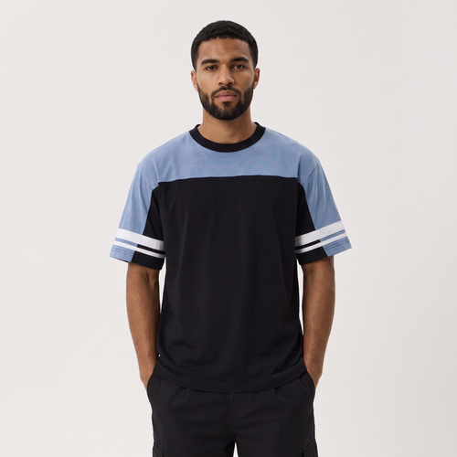 ALEXANDRE Men's Black Blue Origin Graphic Vintage Boxy Tee