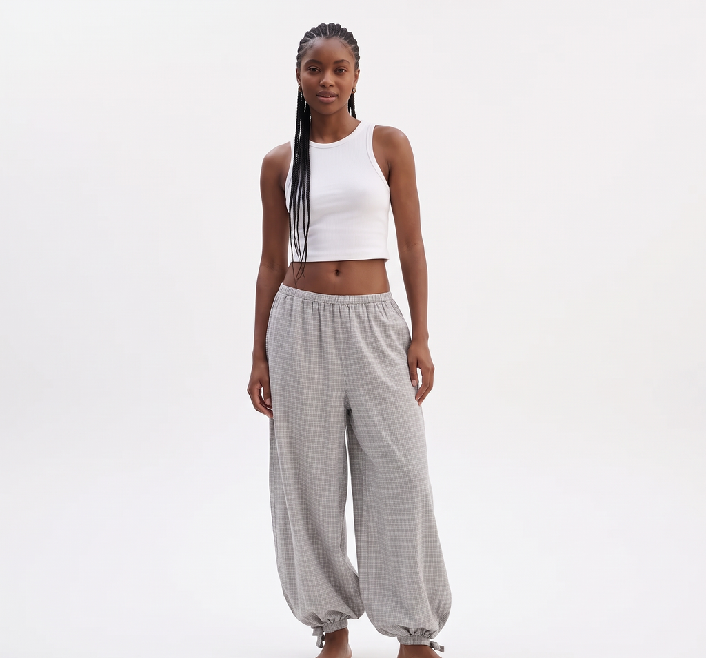 ÉLODIE Women's Silver Birch Lyana Wide Leg Balloon Pants