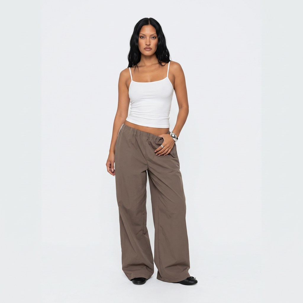 FLORA Women's Mushroom Stripe Lunea Concealed Waistband Pants