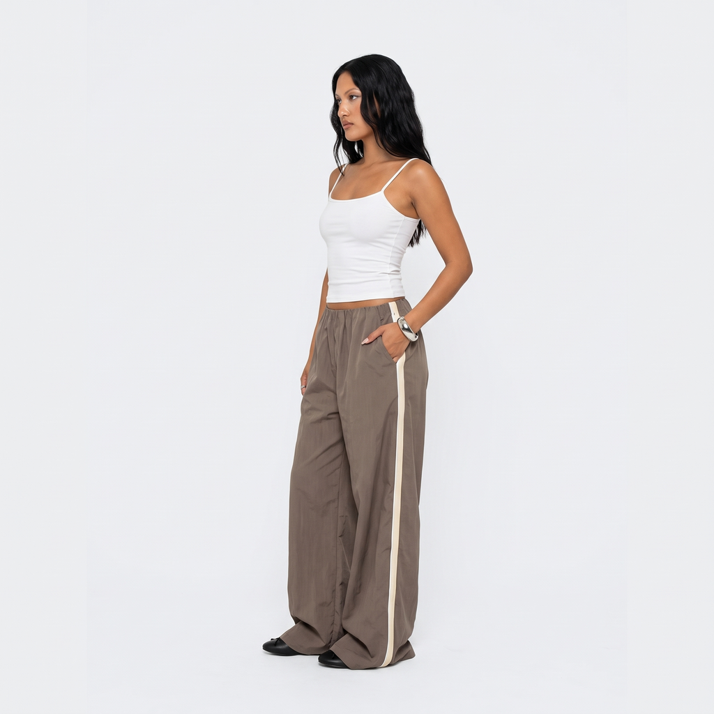 FLORA Women's Mushroom Stripe Lunea Concealed Waistband Pants