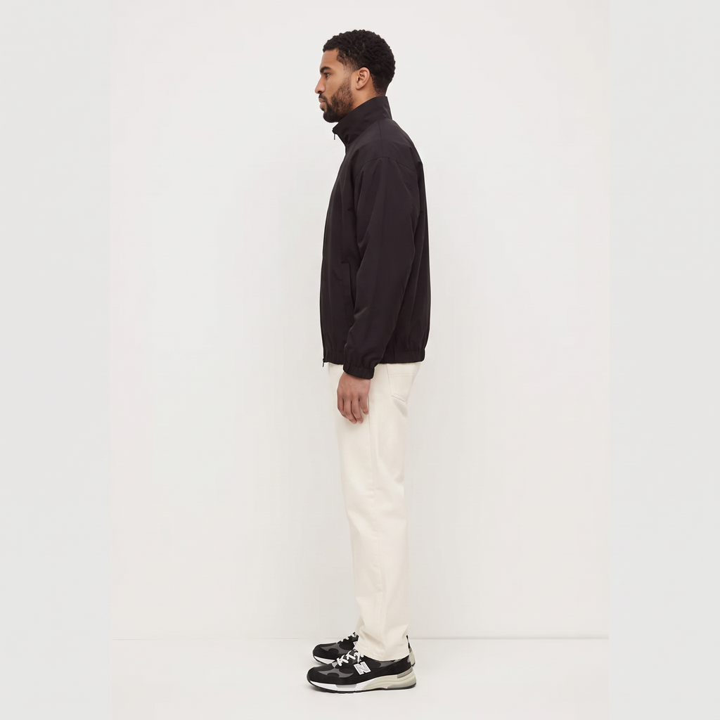 VALENTIN Men's Black Clay Cotton Canvas Worker Jacket