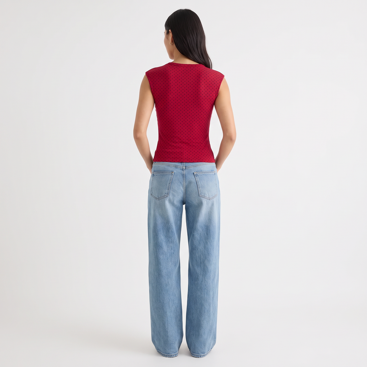 AMÉLIE Women's Apple Green Emberly Plunge Neck Crop Top