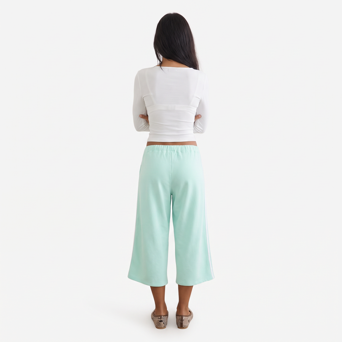 ISADORA Women's Rose Pink Wamino Low Rise Flared Trousers