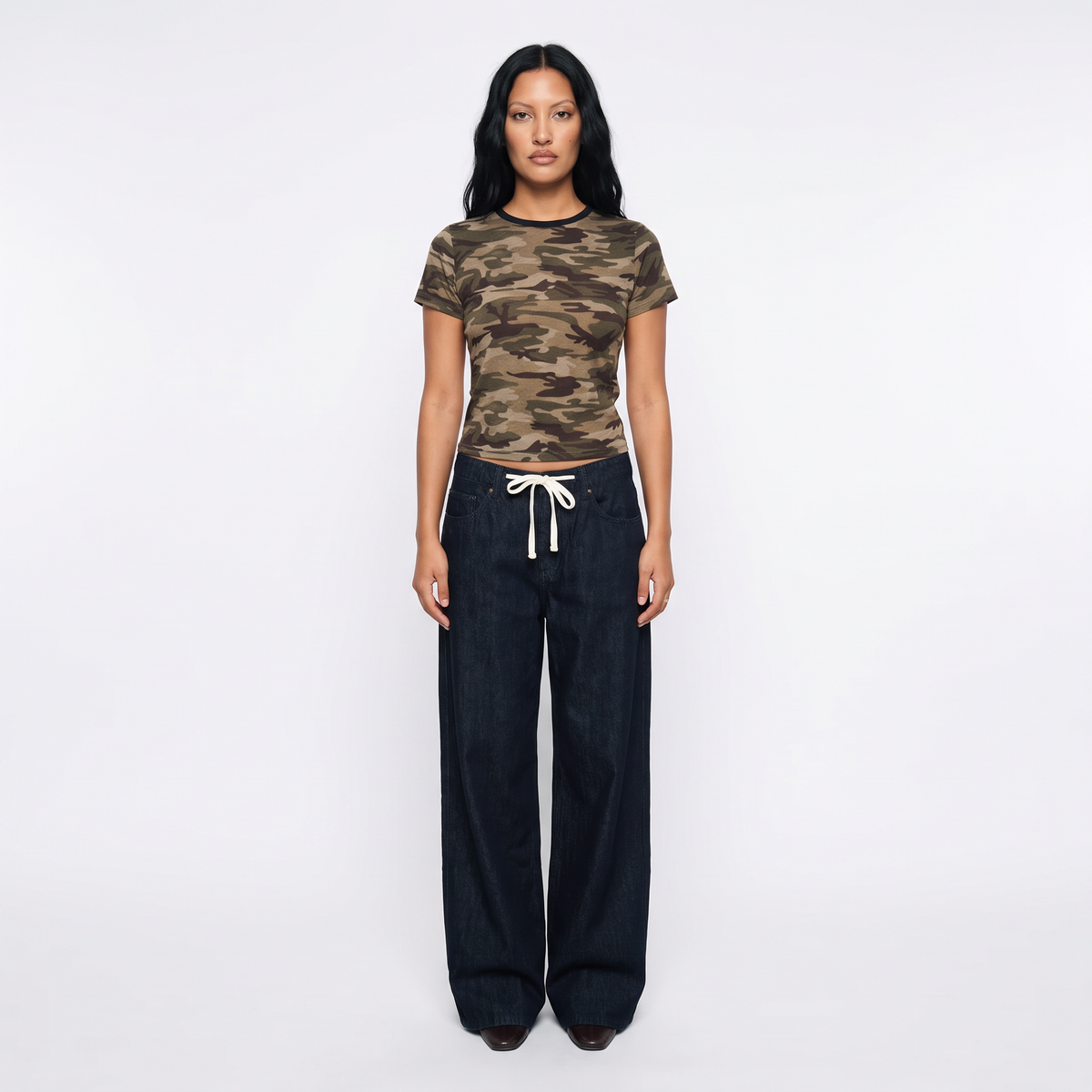 VALENTIN Women's Camo Green Clubhouse Relaxed Graphic Tee