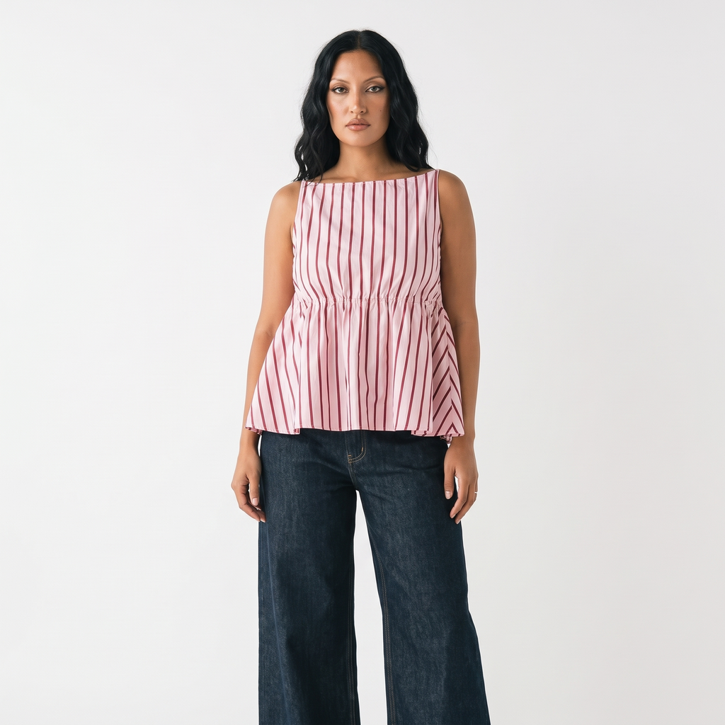 AMÉLIE Women's Crinkle Black Indi Strapless Tube Top