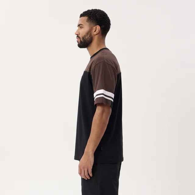 ALEXANDRE Men's Black Blue Origin Graphic Vintage Boxy Tee