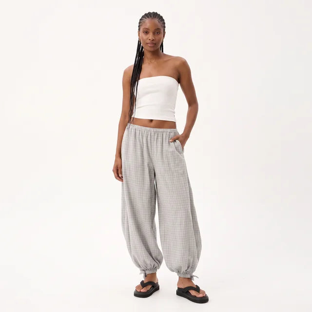 ÉLODIE Women's Silver Birch Lyana Wide Leg Balloon Pants