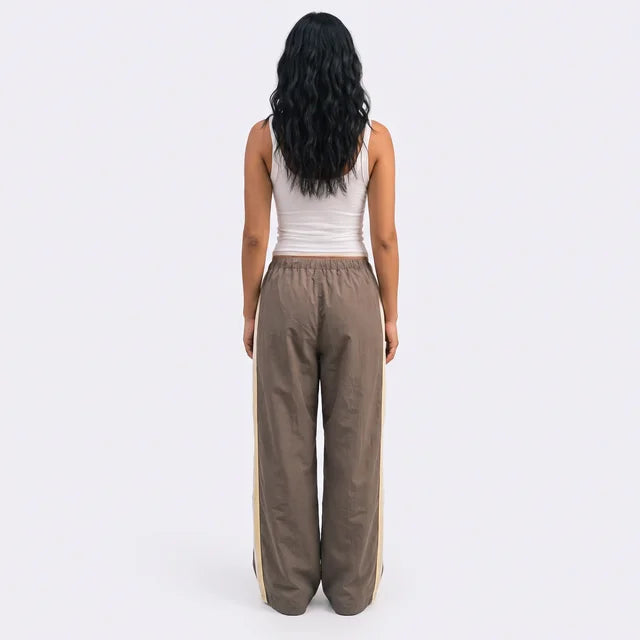 FLORA Women's Mushroom Stripe Lunea Concealed Waistband Pants