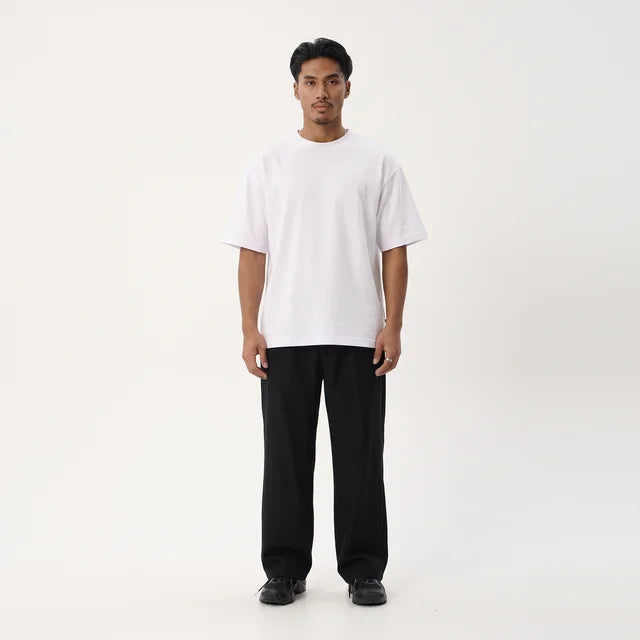 SANTIAGO Men's Black Stripe Business Recycled Pleated Pants