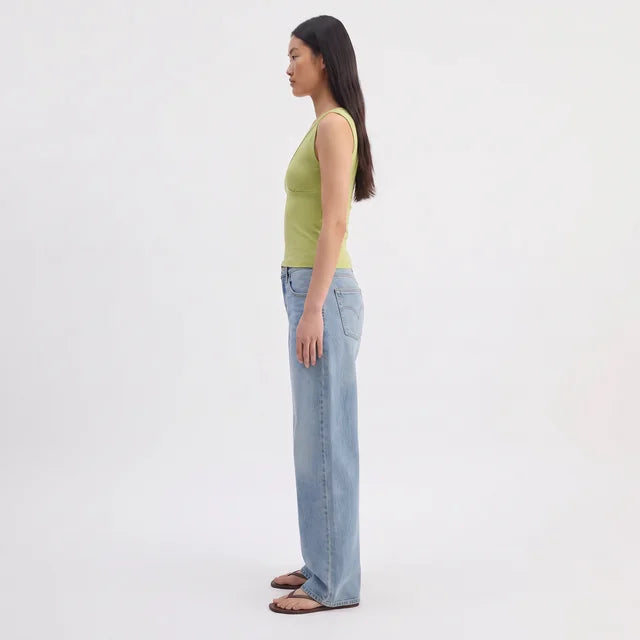 AMÉLIE Women's Apple Green Emberly Plunge Neck Crop Top