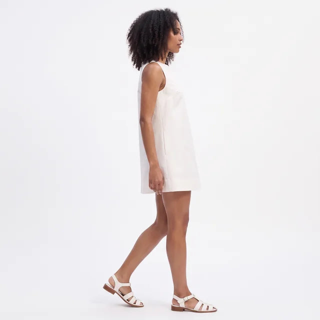 FLORA Women's Cream Fairfax Tie Front Puff Sleeve Mini Dress