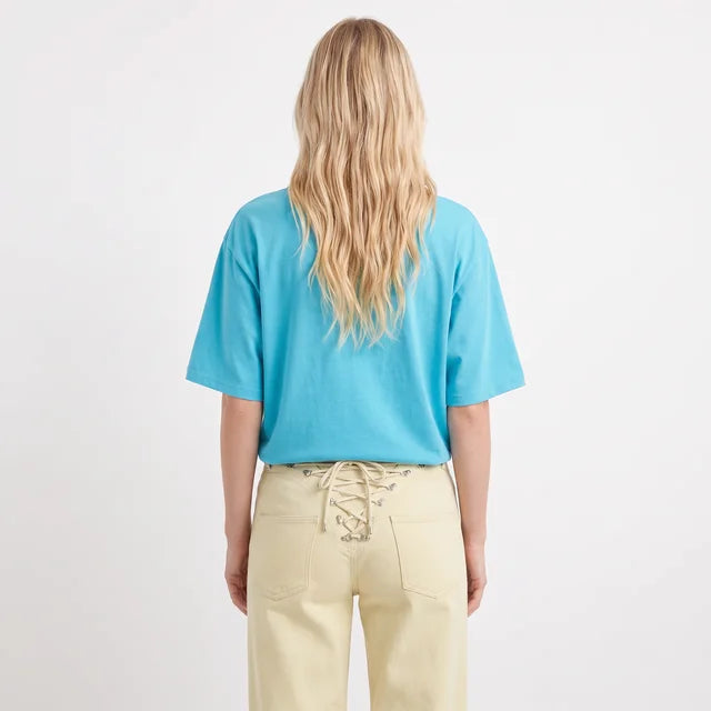 ISADORA Women's Lemon Yellow Totti Low Rise Wide Leg Jeans