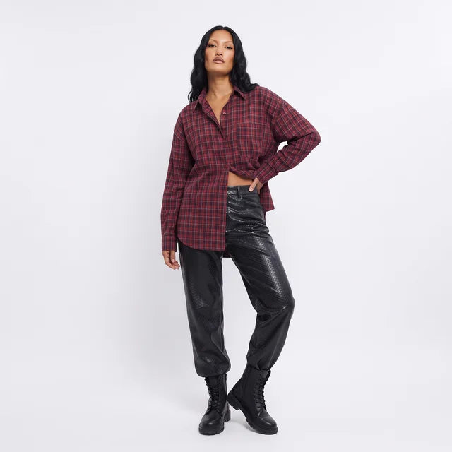 FLORA Women's Vintage Picnic Clarity Gingham Button Front Shirt