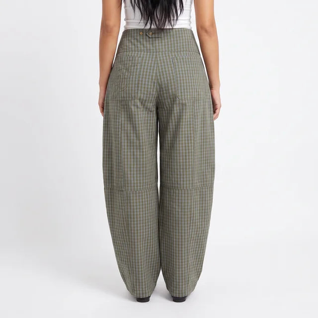 FLORA Women's Tourmaline Check Lowen High Waist Straight Trousers