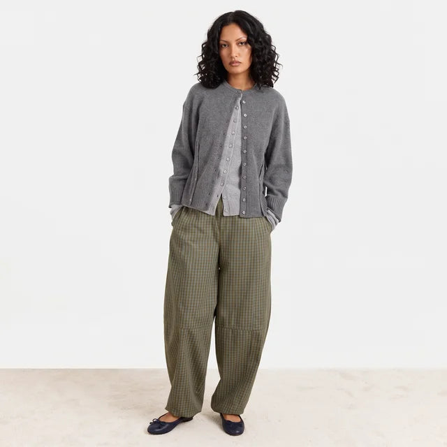 FLORA Women's Tourmaline Check Lowen High Waist Straight Trousers