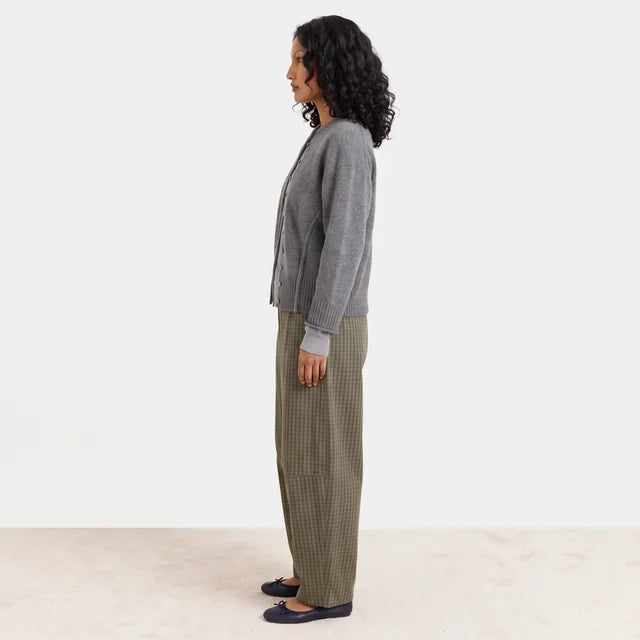 FLORA Women's Tourmaline Check Lowen High Waist Straight Trousers