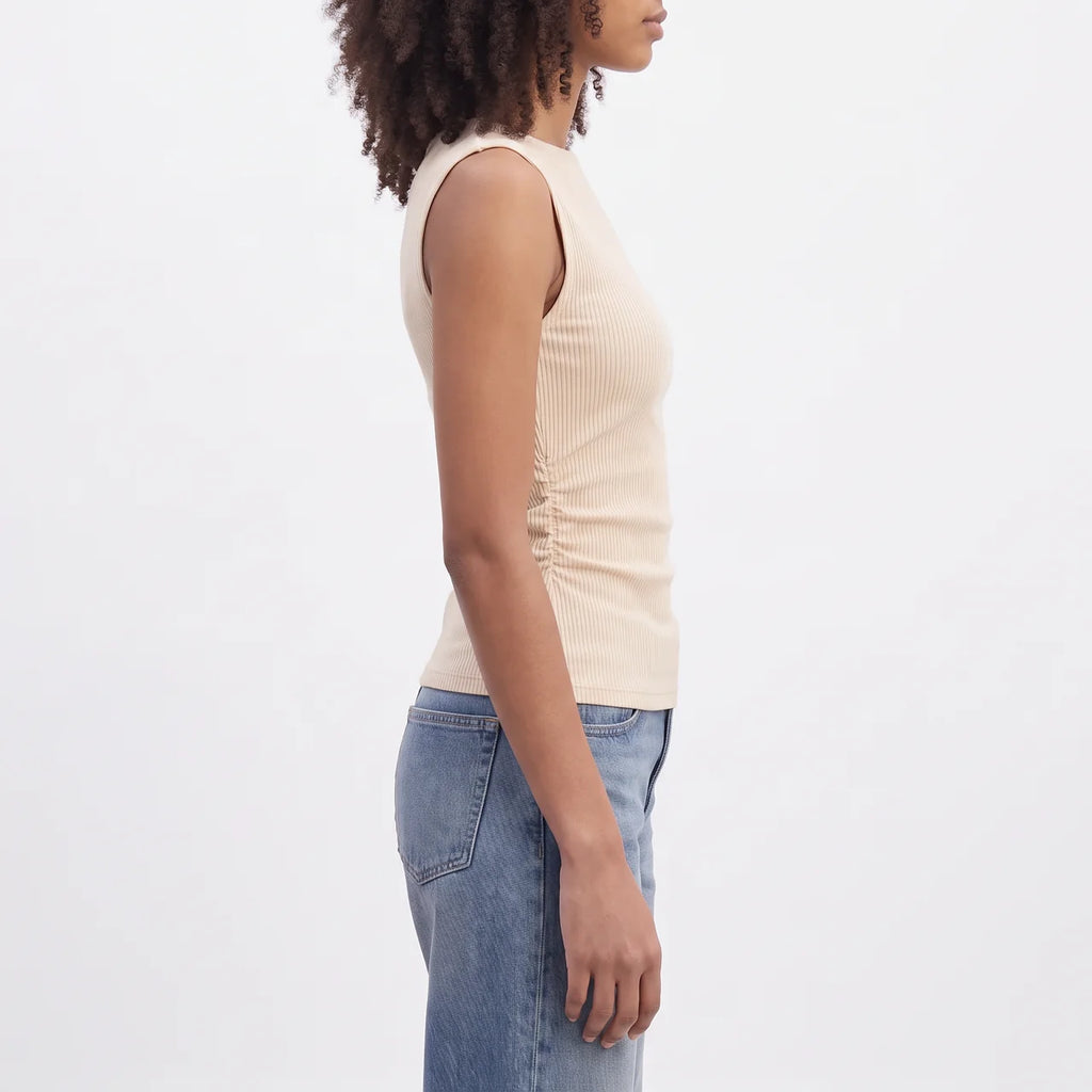 FLORA Women's Off-White Seersucker Strapless Textured Crop Top